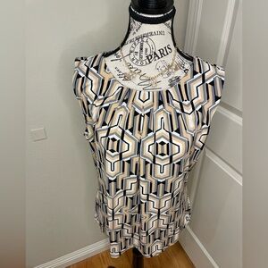 Calvin Klein Geometric Patterned Women's Top Size Large